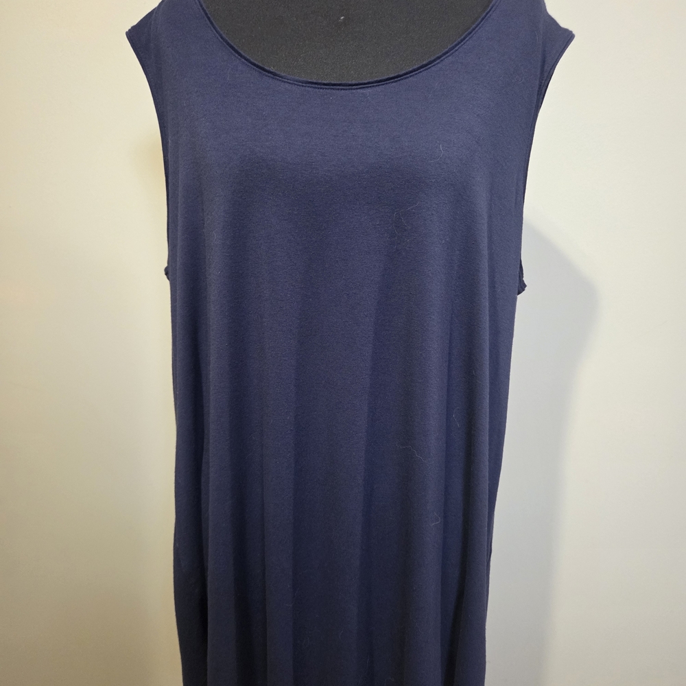 JM Collection Navy Tank Top XL